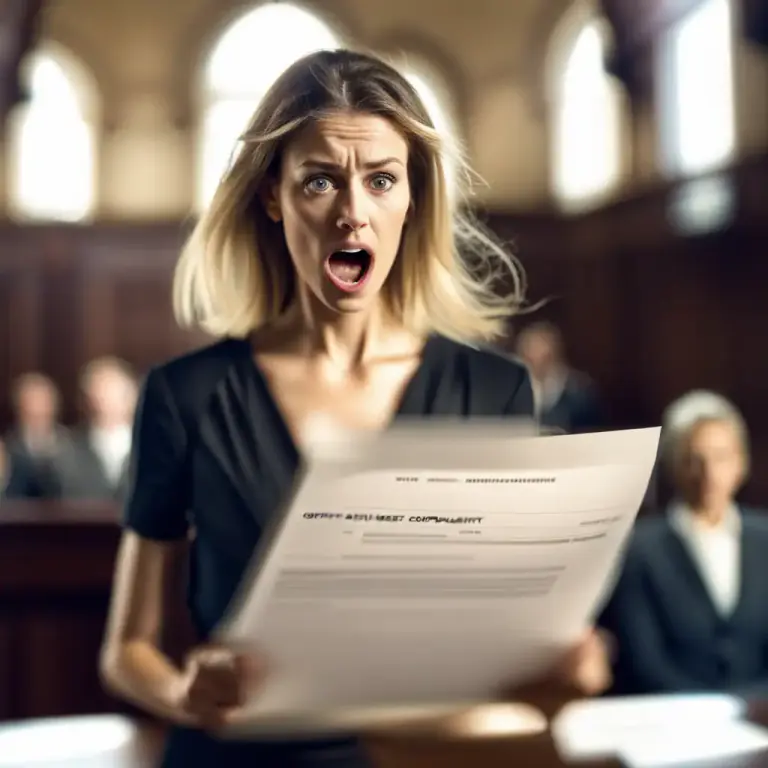 Visual representation of "bring/press/prefer charges against somebody" - To make an official complaint against someone in court.