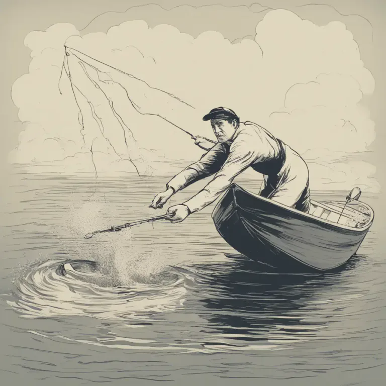 Visual representation of "throw somebody/something overboard" - Literally, to throw someone or something out of a boat into the water.