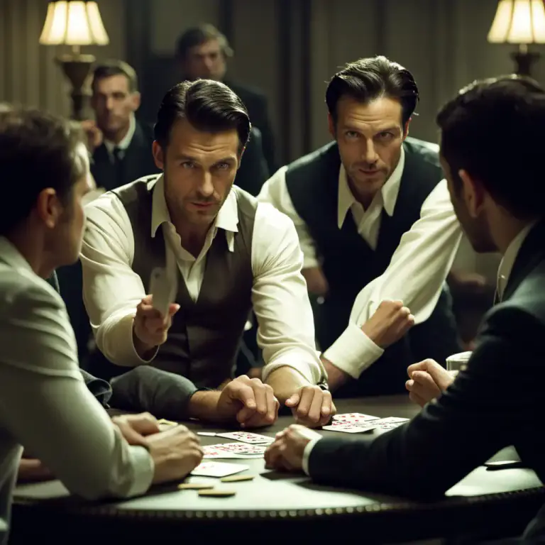Visual representation of "hold all the aces" - To be in a position of power or control