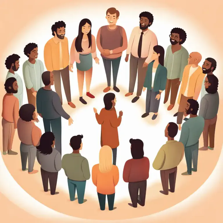 Visual representation of "hear out" - To listen to someone tell their side of the argument or story.