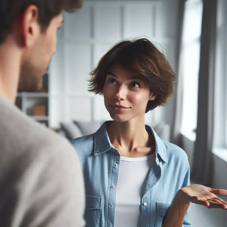 Visual representation of "interrogative" - Showing that you want to know something