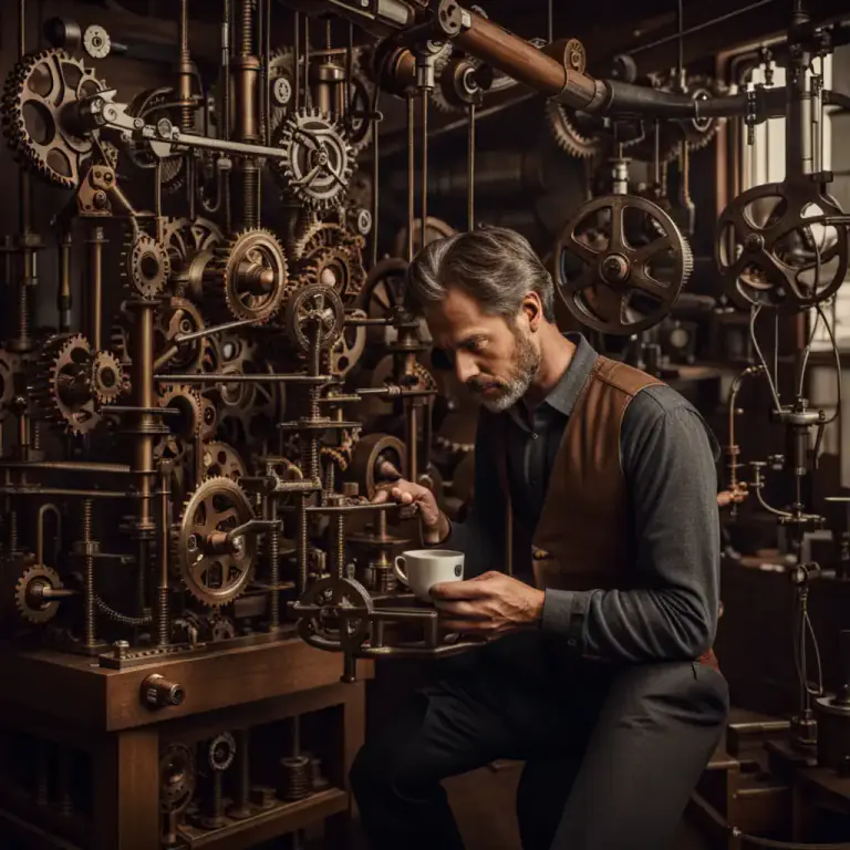 Visual representation of "Rube Goldberg" - A complex device or machine that performs a task in a complicated way when it could be done much simpler.