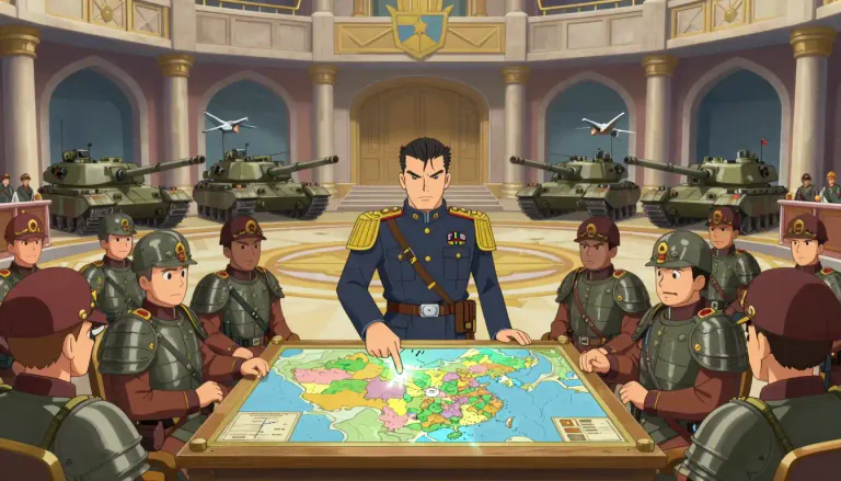 Visual representation of "militarist" - A person who believes that a country should use military force to achieve its goals