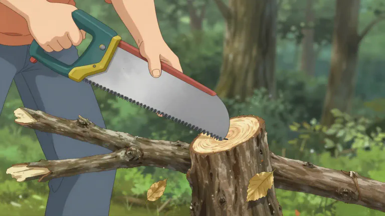 Visual representation of "lop" - To cut or remove something from the main part