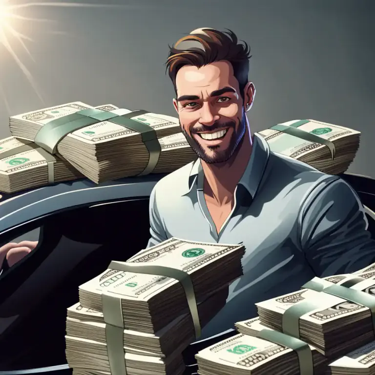 Visual representation of "do your nut" - To spend a lot of money on something