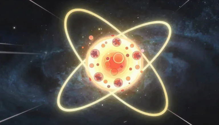 Visual representation of "subatomic" - Related to or smaller than an atom