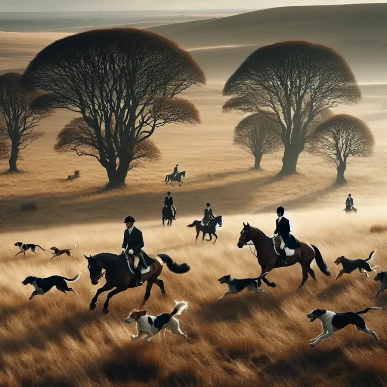Visual representation of "chase" - An area of open land, especially one used for hunting