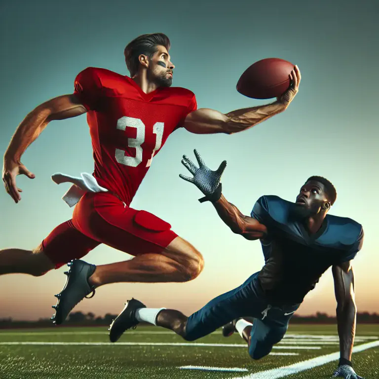 Visual representation of "interception" - In football, the catching of an opponent's forward pass.