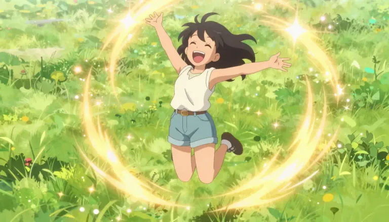 Visual representation of "exuberance" - Great excitement, happiness or energy.