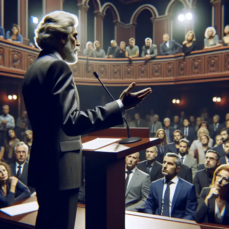 Visual representation of "interlocutor" - In a debate or formal argument, the person answering the queries.