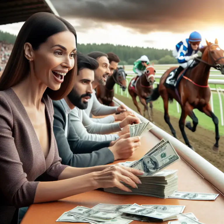 Visual representation of "wager" - To risk money or something valuable on the result of an event