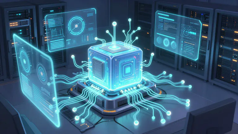Visual representation of "autonomic" - Referring to computer systems or technologies that automatically manage and adapt their operations.
