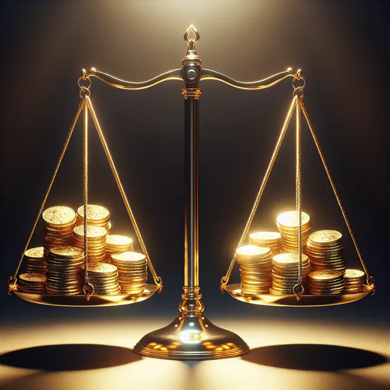Visual representation of "even" - Equal in degree or extent or amount; equally matched or balanced.