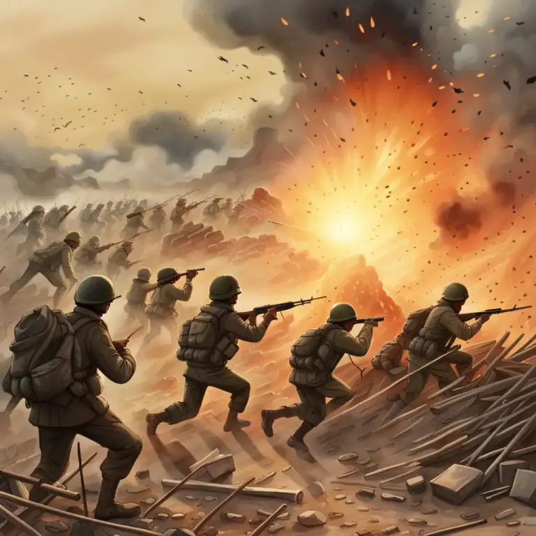 Visual representation of "enemy" - A nation or person engaged in war or conflict, as recognized by international law
