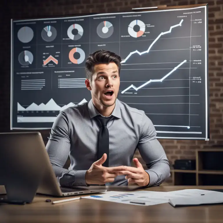 Visual representation of "talk a good game" - To speak confidently about something, giving the impression that one is very good at it, usually without proving it.