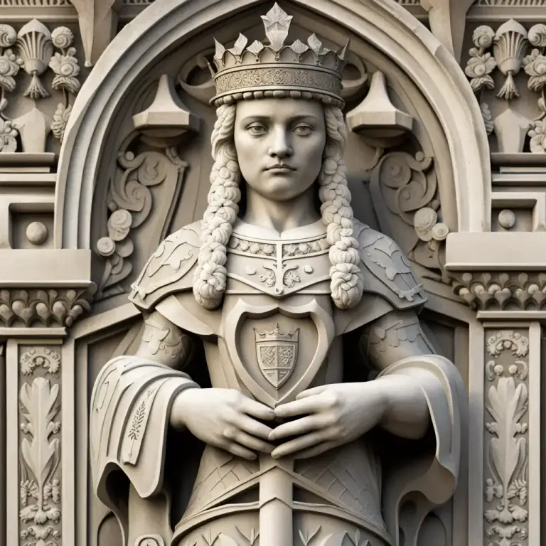 Visual representation of "heraldic" - Having a design or symbols especially like the ones used in coats of arms.