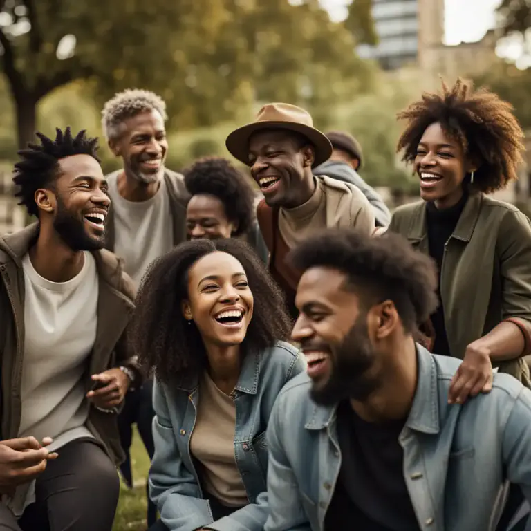Visual representation of "bunch" - A group of people.