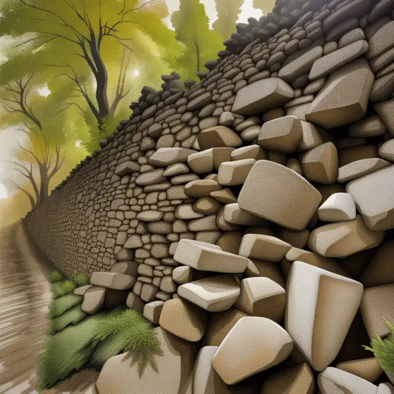 Visual representation of "rubble" - Broken, irregular fragments of rock or masonry crumbled from a building or wall
