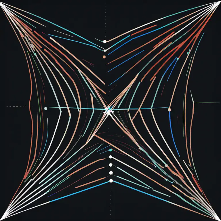 Visual representation of "conic" - A figure in geometry, formed by a set of lines that pass through a single point and spread out in all directions