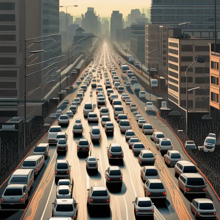 Visual representation of "stream" - A large amount of something that forms a line