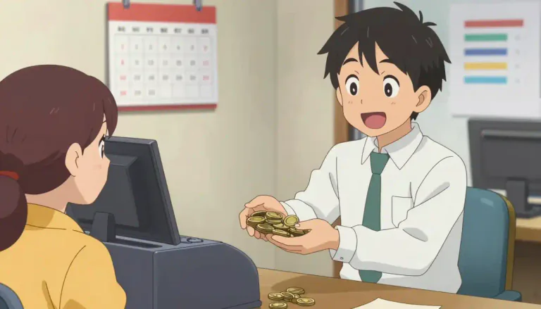 Visual representation of "earnings" - The money a person gets from doing work or business