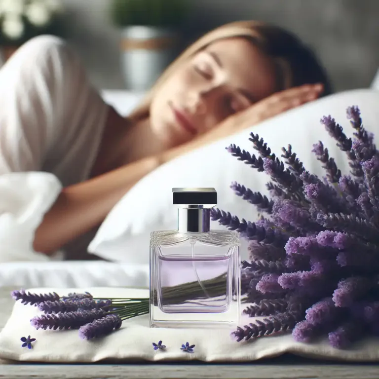 Visual representation of "lavender" - A kind of perfume made from lavender.