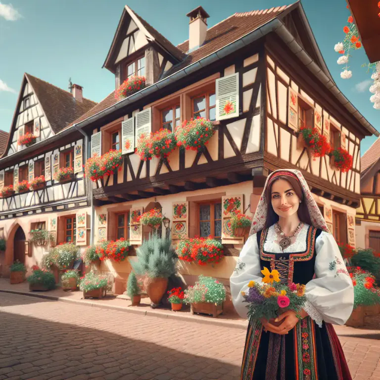 Visual representation of "alsatian" - A person from Alsace, a region in France.