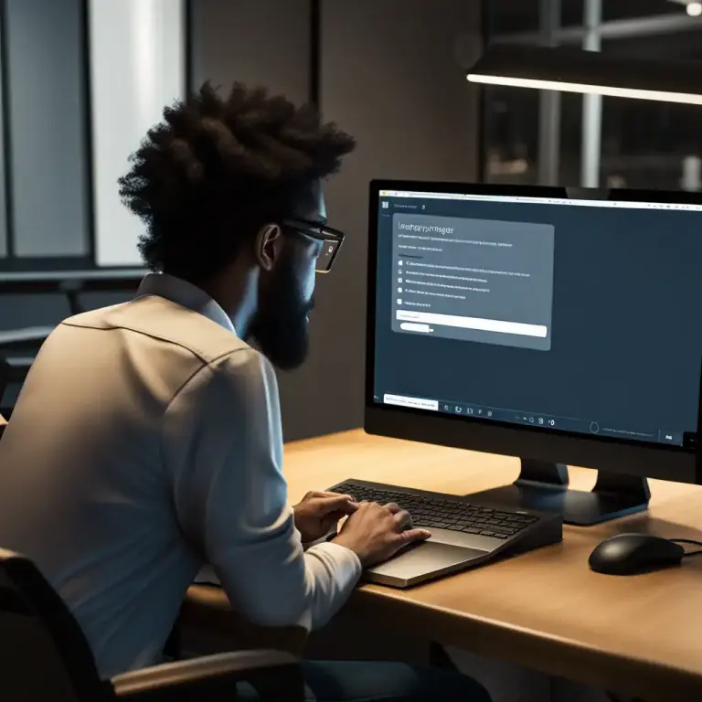 Visual representation of "login" - To enter your details to get access to a computer or online service.