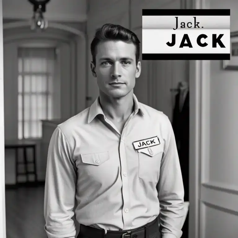 Visual representation of "jack" - A common name for a man