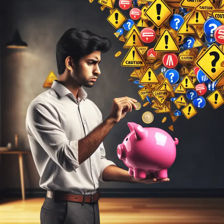 Visual representation of "careful" - Trying to avoid potential problems or dangers.