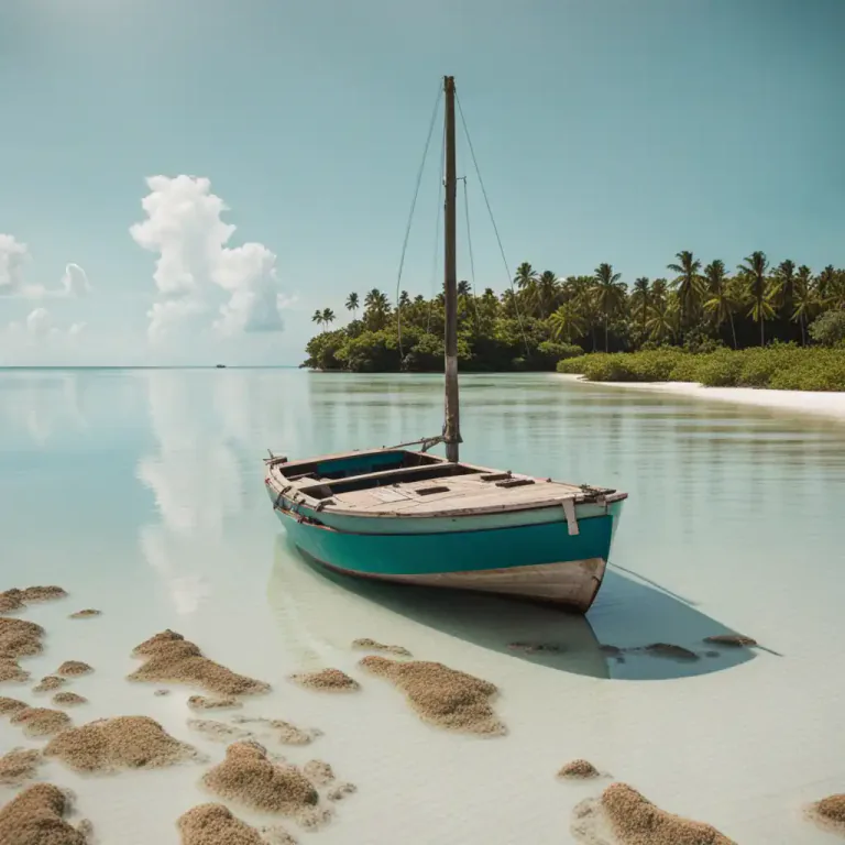 Visual representation of "shoal" - A shallow area in a body of water.