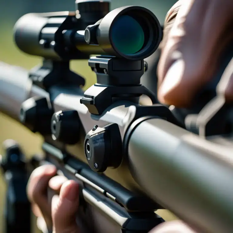 Visual representation of "foresight" - The front part of a gun, where you aim at your target.