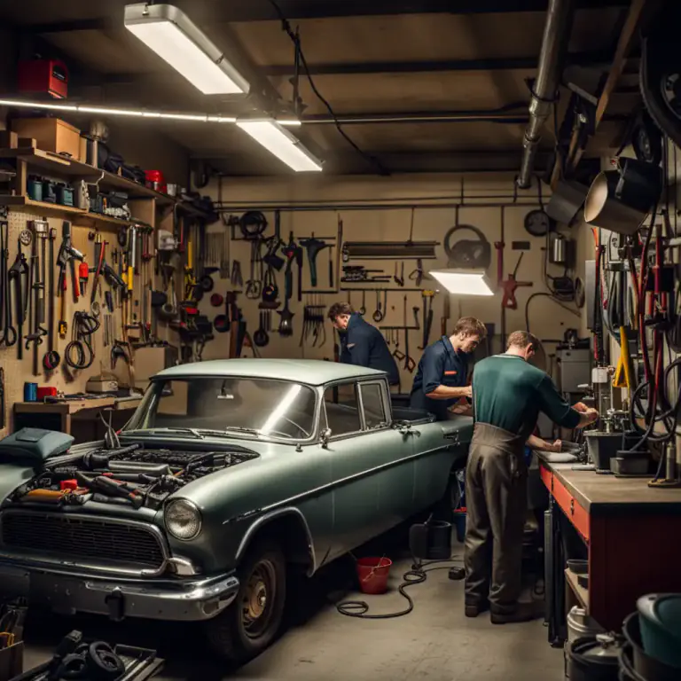 Visual representation of "shop" - A place where things are manufactured or repaired