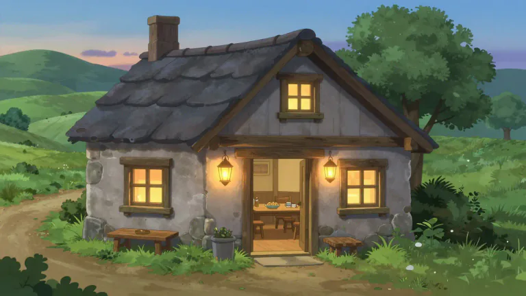 Visual representation of "auberge" - Auberge refers to a type of inn or lodge, especially one located in a rural area, where visitors can stay and often dine.
