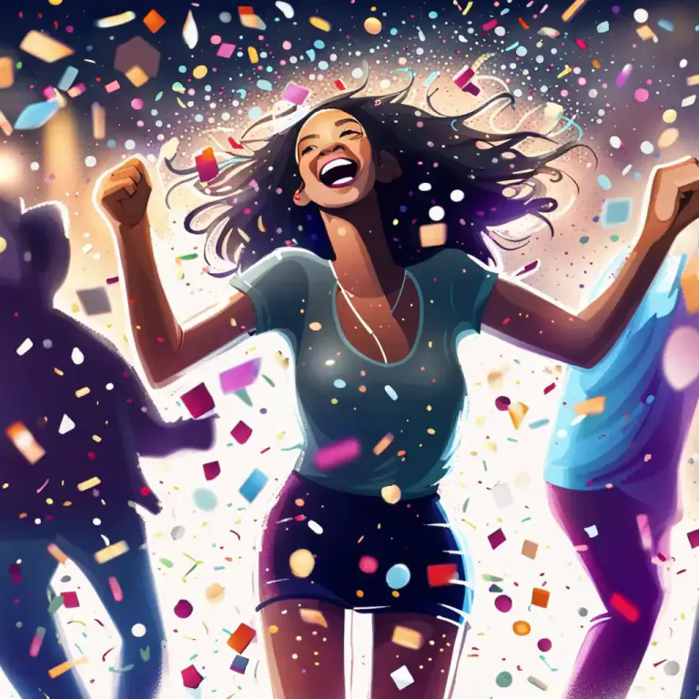 Visual representation of "let yourself go" - Allow yourself to relax completely and enjoy yourself