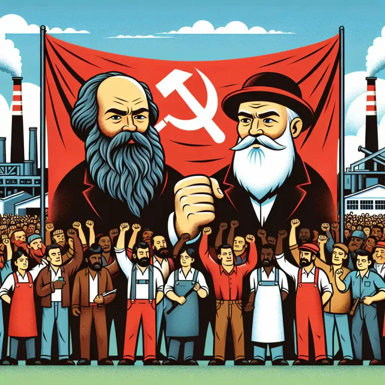 Visual representation of "marxism" - A critique of capitalism and a guide to achieving the classless society, as outlined by Karl Marx and Friedrich Engels.