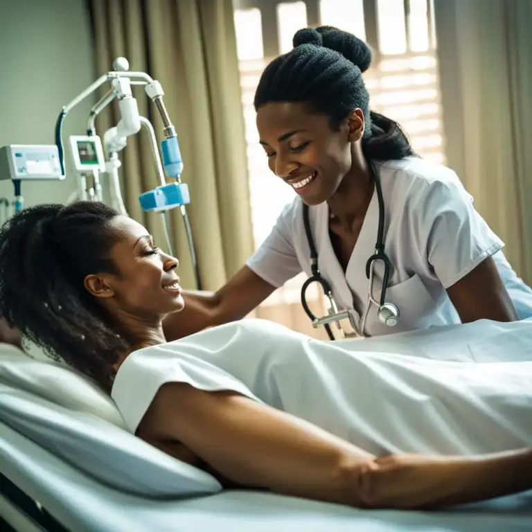 Visual representation of "labour" - The process of childbirth from the start of contractions to delivery