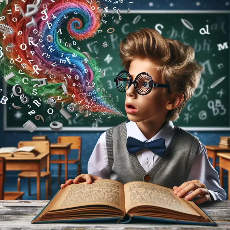 Visual representation of "dyslexic" - A person who has dyslexia, a condition that makes it hard for them to read, write, and spell