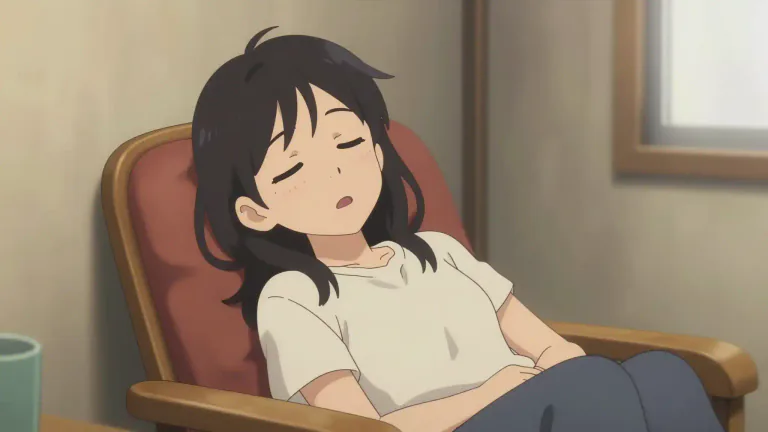 Visual representation of "drowsily" - In a sleepy or tired way