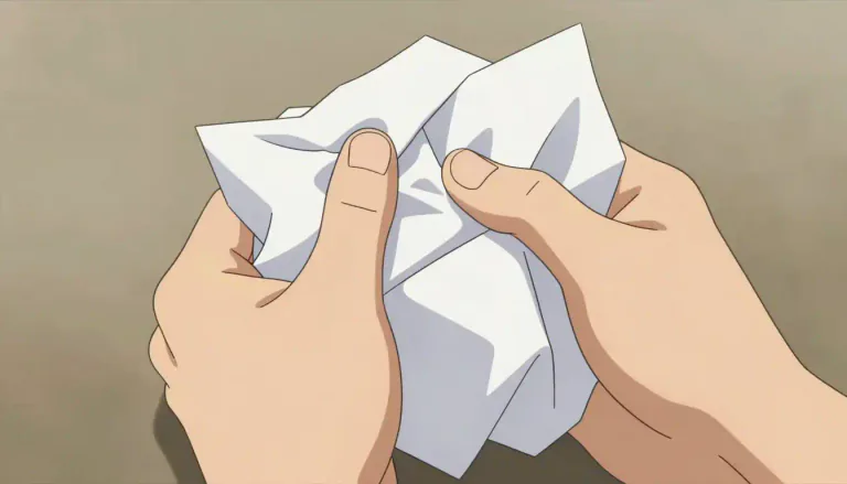 Visual representation of "crumple" - To press or crush into irregular folds or into a small space