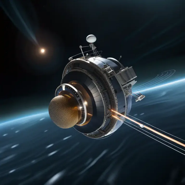 Visual representation of "beam up" - To send or transmit (a signal) somewhere, especially by radio waves or satellite communication.