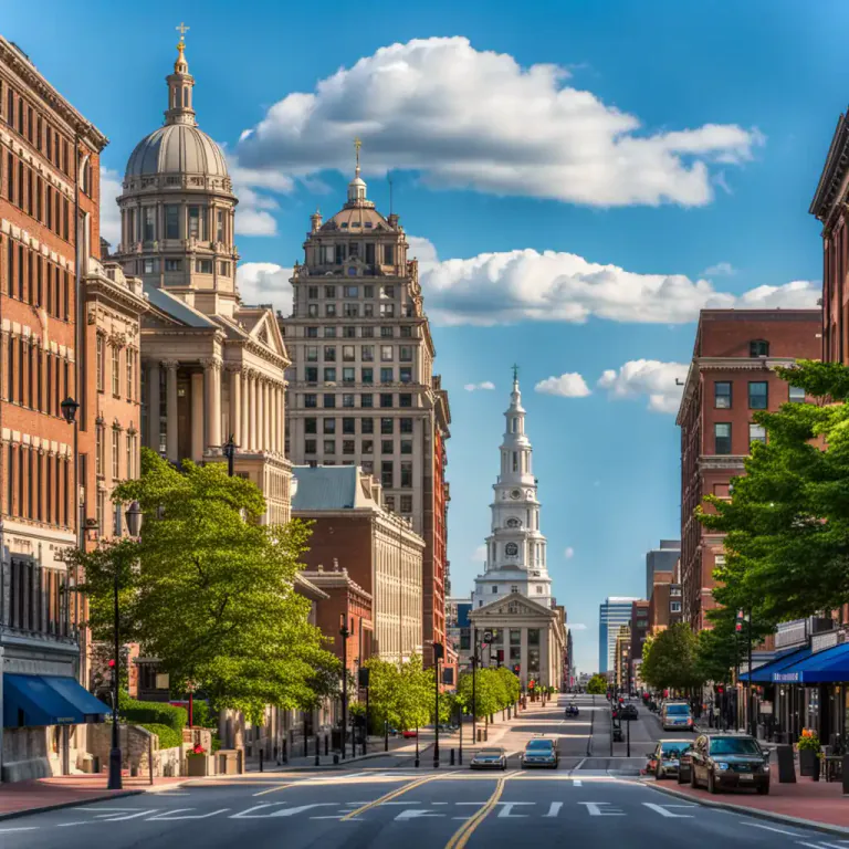 Visual representation of "providence" - The capital and largest city of Rhode Island, in the northeastern US; population 172,459 (est. 2008).