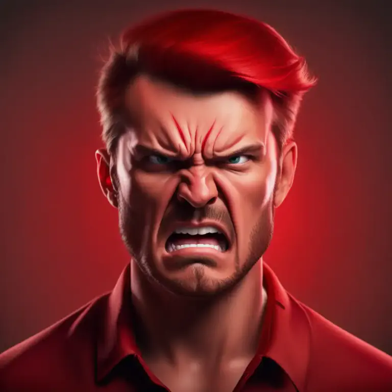 Visual representation of "horror" - Someone who is very upset or angry
