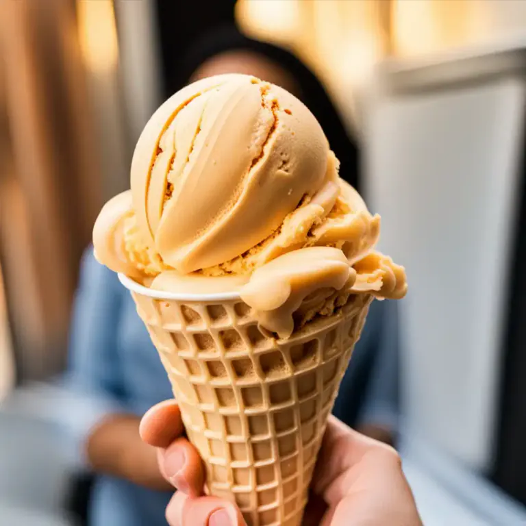 Visual representation of "butterscotch" - Having the flavour or colour of butterscotch.