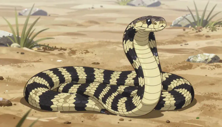 Visual representation of "kingsnake" - A type of non-venomous snake belonging to the genus Lampropeltis, found in North America, often characterized by its distinctive banded patterns.