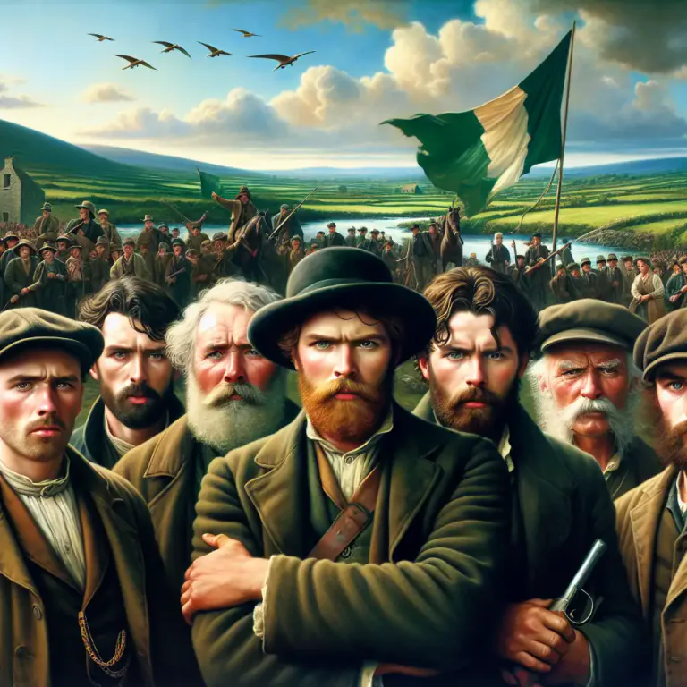 Visual representation of "fenian" - Used to describe something related to the Fenians, a 19th-century Irish nationalist group.
