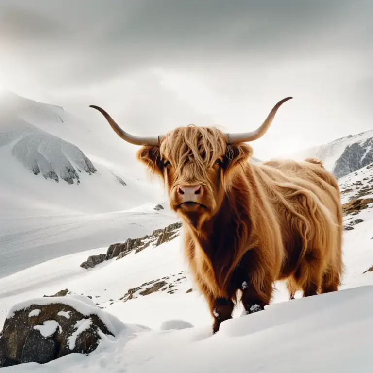 Visual representation of "highland" - Relating to or characteristic of high or mountainous land.