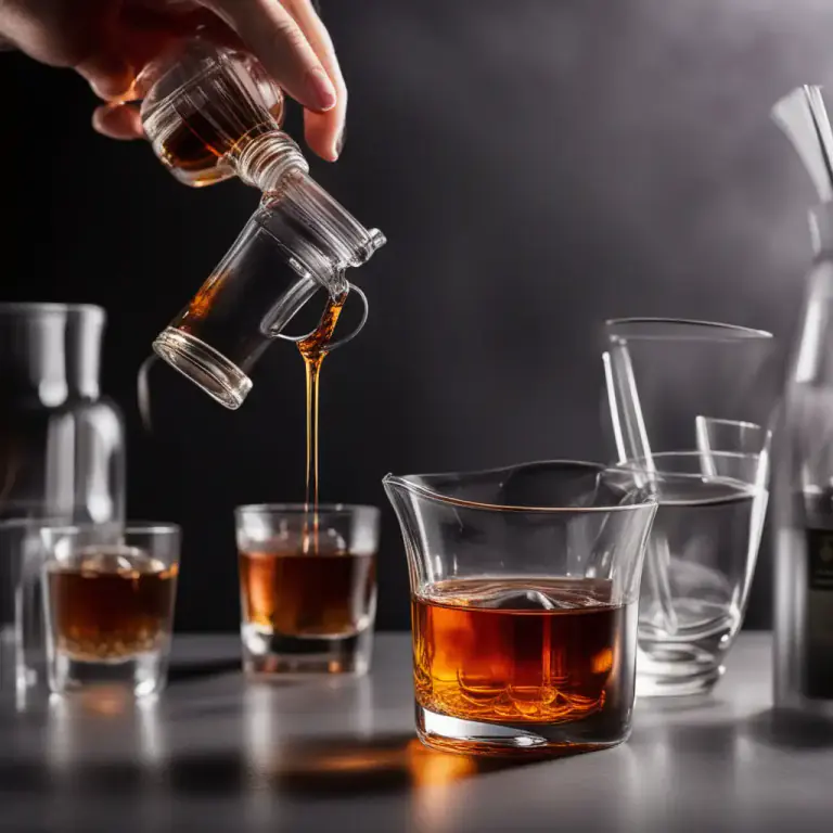 Visual representation of "gill" - A measure of liquid equal to a quarter of a pint in the UK or half a cup in the US.