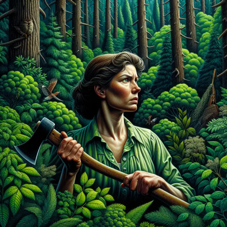 Visual representation of "hatchet" - To make or chop something with a hatchet.