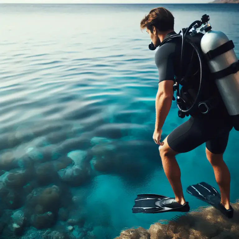 Visual representation of "fin" - A device often worn on the feet of divers for swimming under water